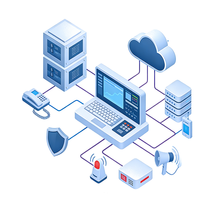 Integrated Broadcasting & Alarm