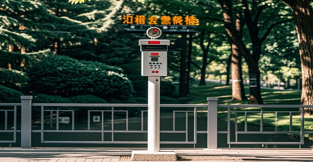 One click alarm column in scenic spots