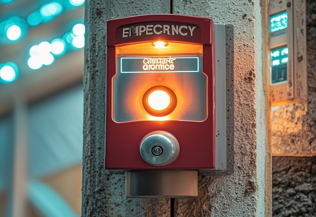 Emergency alarm column
