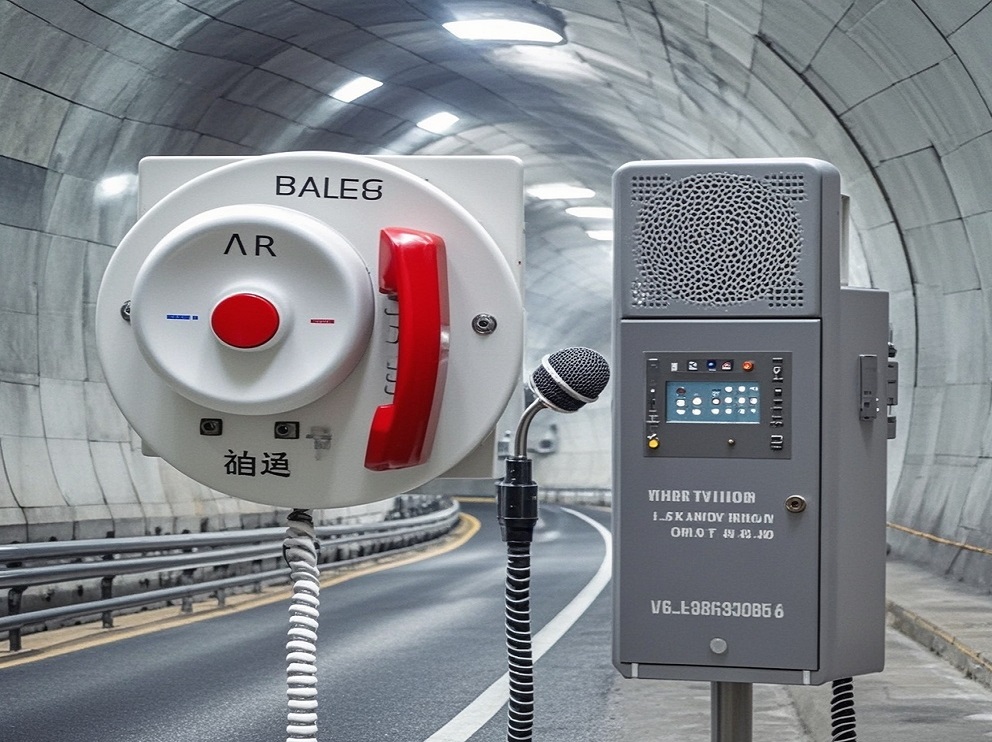 Emergency phone and tunnel broadcasting