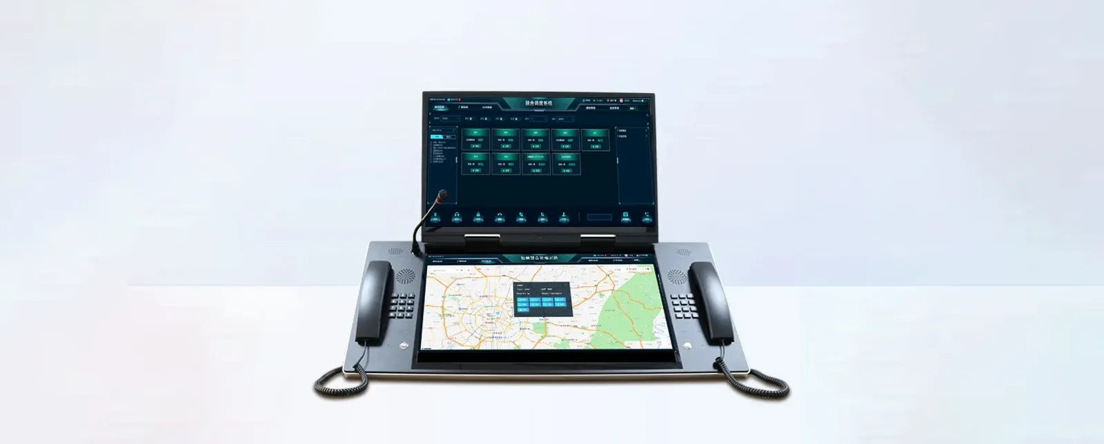 Triple-screen dispatch console on a single host