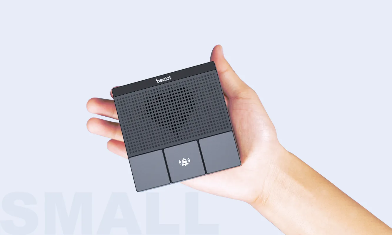 Compact appearance with customizable button icons and functions