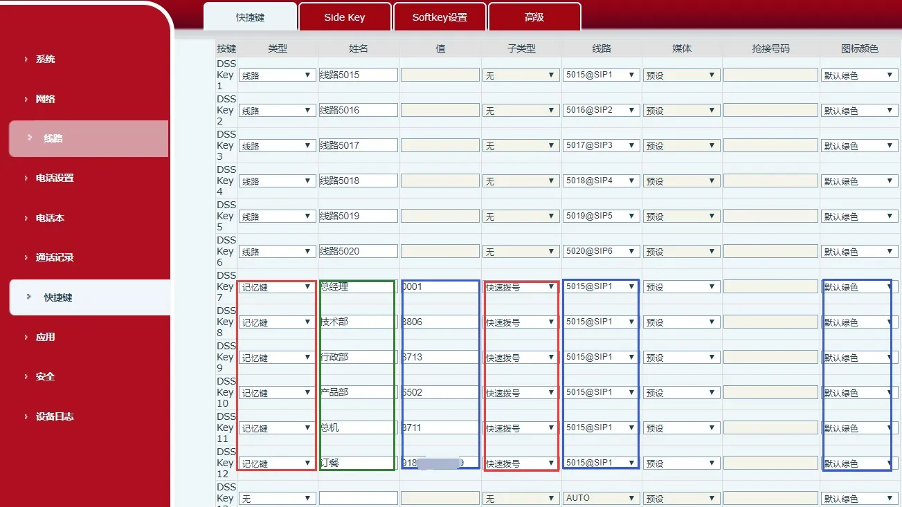 Speed dial configuration method