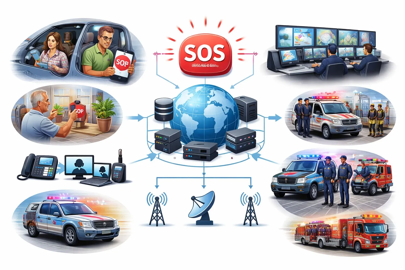 The IP telephone dispatch system is used for emergency dispatch in case of SOS. The IP telephone dispatch system is used for emergency dispatch in case of SOS.