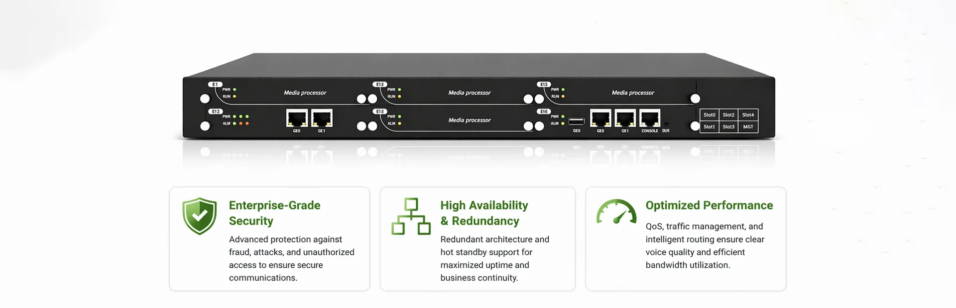 Becke SBC3000 Session Border Controller with redundancy security NAT traversal and QoS optimization