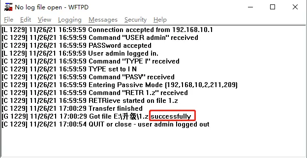Firmware Download Success