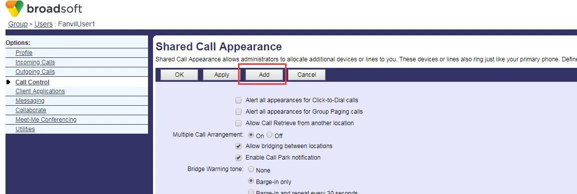 Create Shared Group Interface