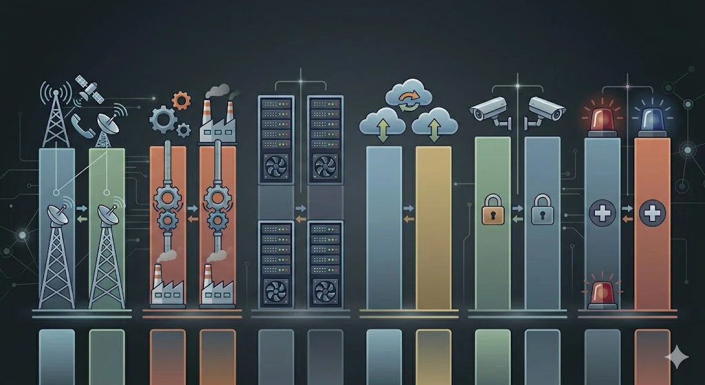 Applications of redundancy in IP telephony industrial control security and emergency communication systems