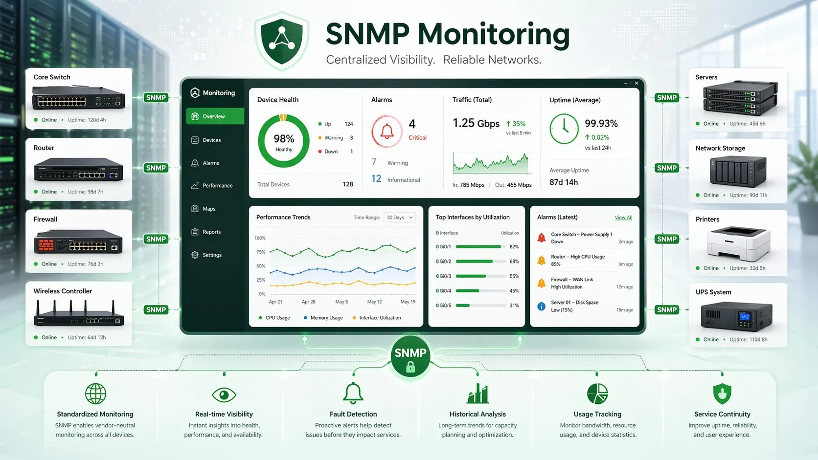 What Is SNMP Monitoring? Features and Applications