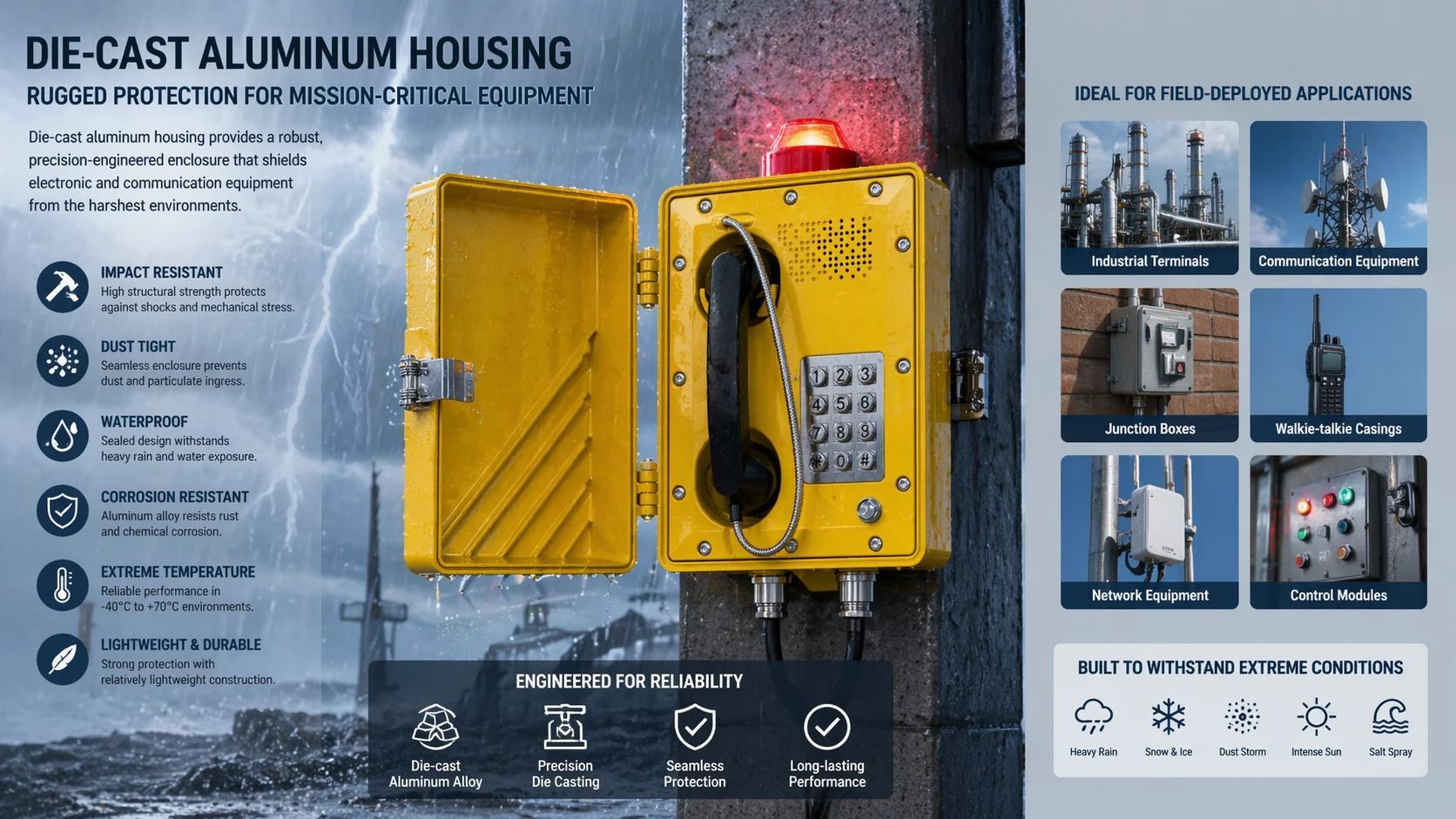 What Is Die-Cast Aluminum Enclosure? Standards, Protection Ratings, and Applications