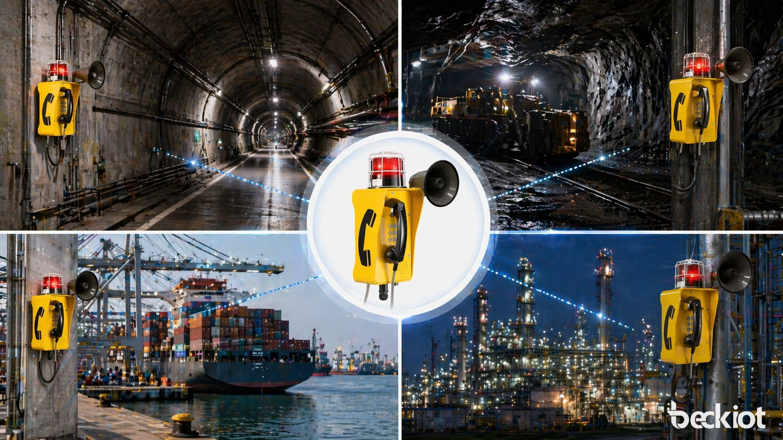 BKTS2 wall-mounted weatherproof telephone used in tunnels mines ports and industrial plants