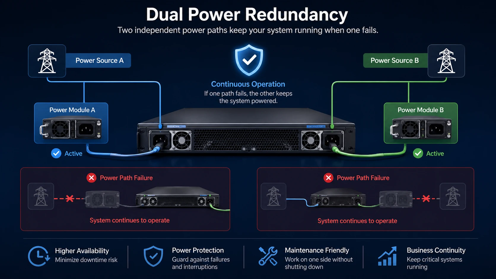 What Is Dual Power Redundancy? Deployment Benefits, Maintenance Tips, and Applications