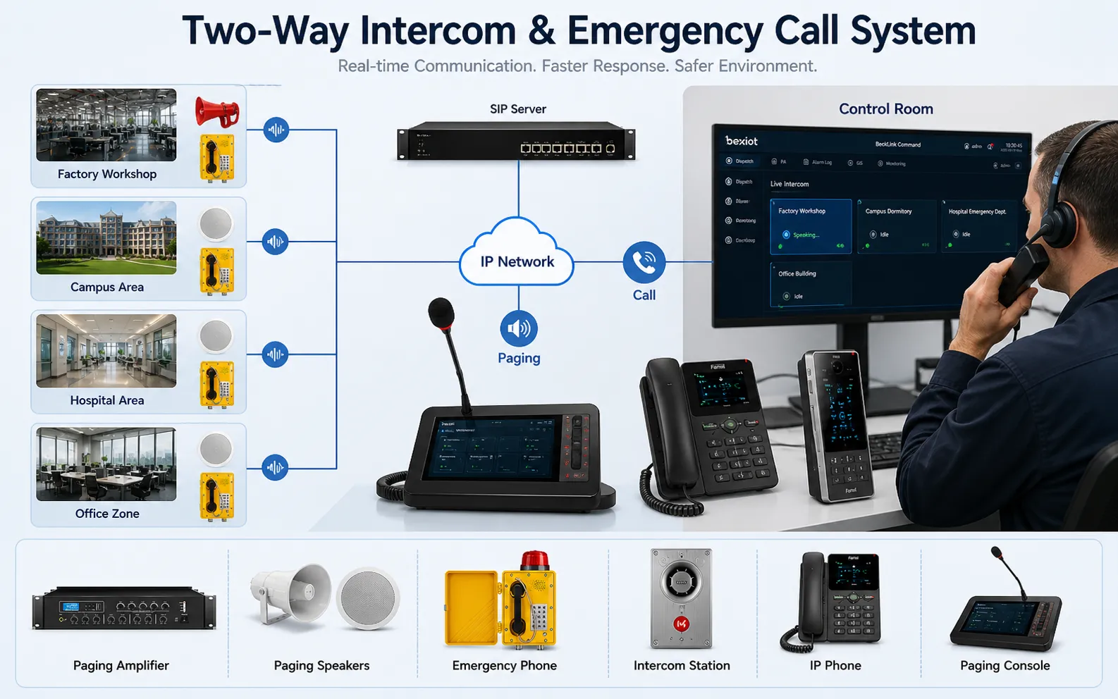 Two-Way Intercom and Emergency Call