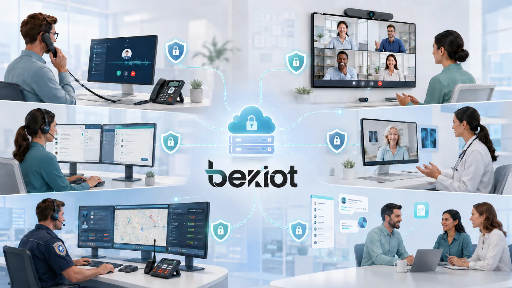 SRTP applications across secure VoIP calls WebRTC video conferencing contact centers telemedicine emergency dispatch and enterprise communications