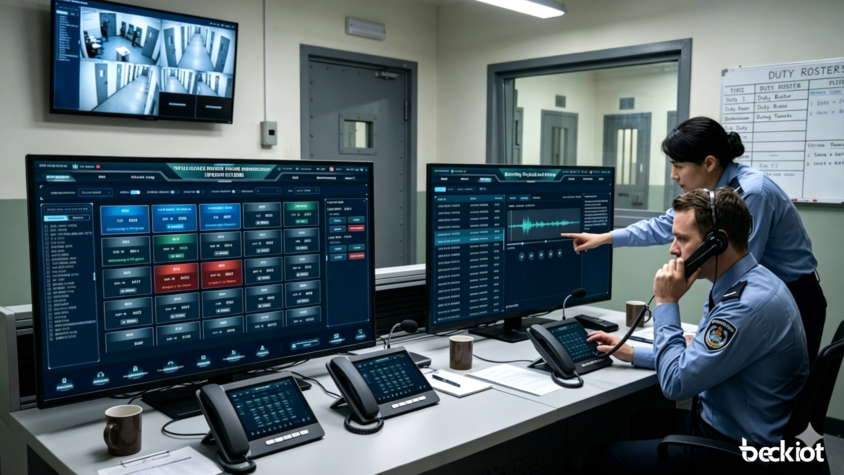 Prison phone call recording monitoring playback and supervision management interface