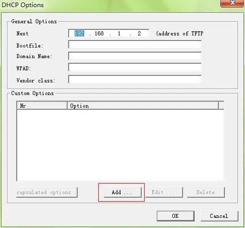 Set DHCP Option66