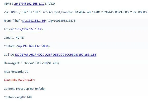 SIP message reference field note