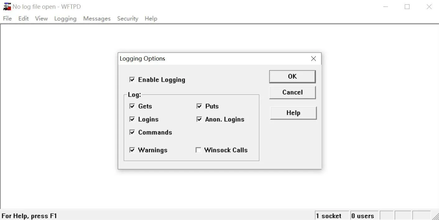 Enable log option