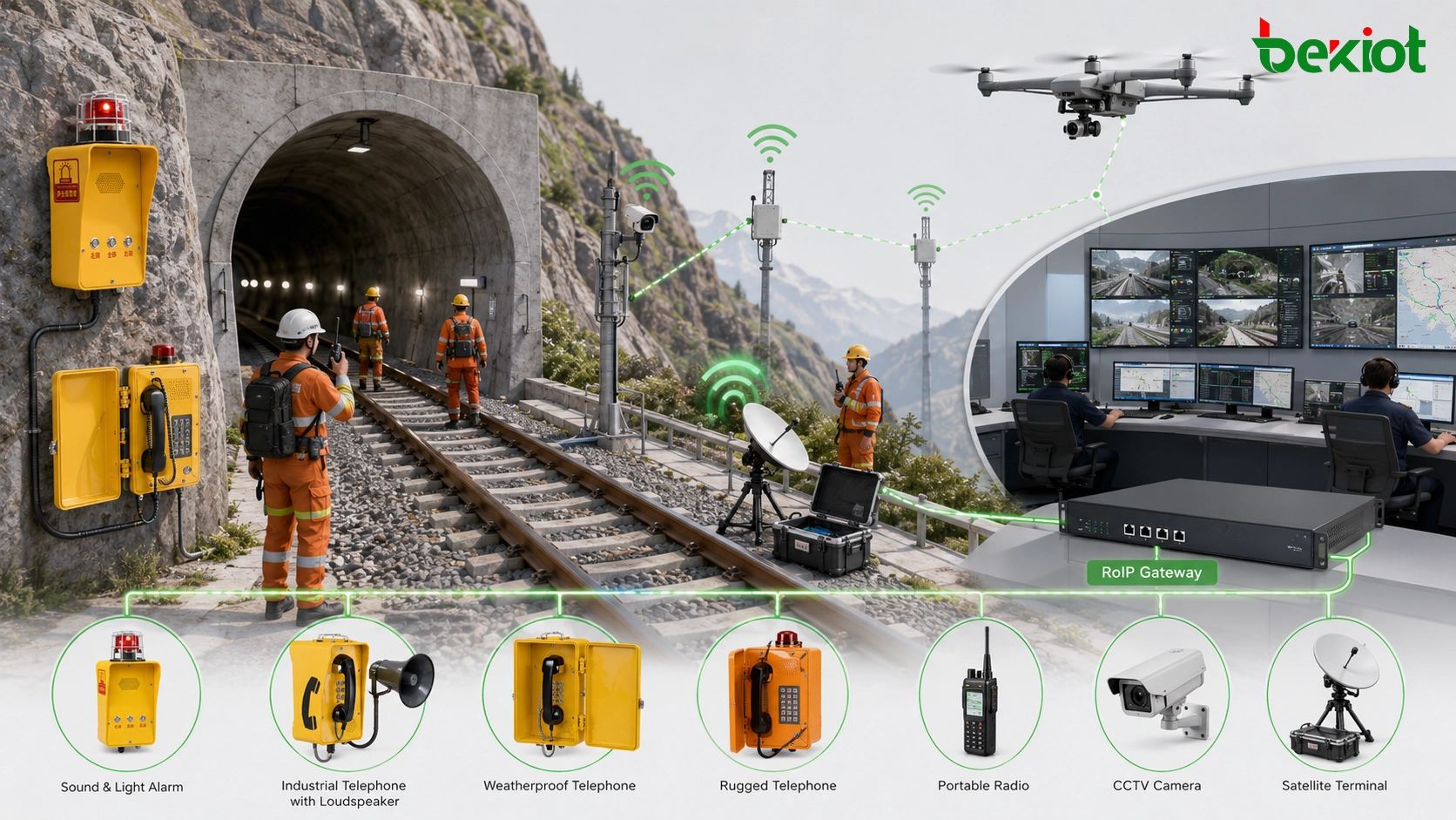 Railway Emergency Communication Solution for No-Signal Rescue Scenarios