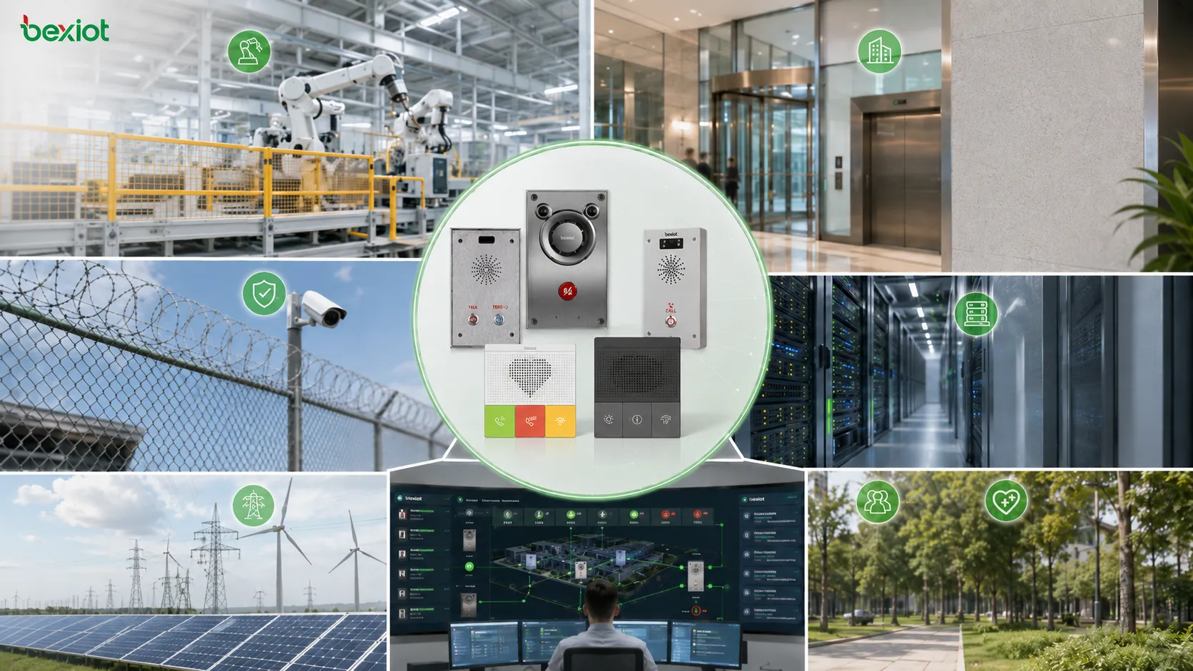 Fault alarm applications in industrial automation building management communication systems IT infrastructure energy utilities and emergency intercom terminals