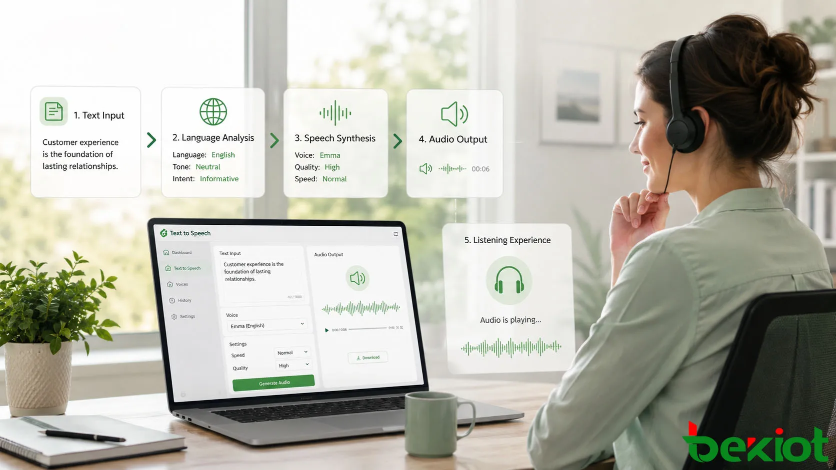 Which fields are text-to-speech technology applied?