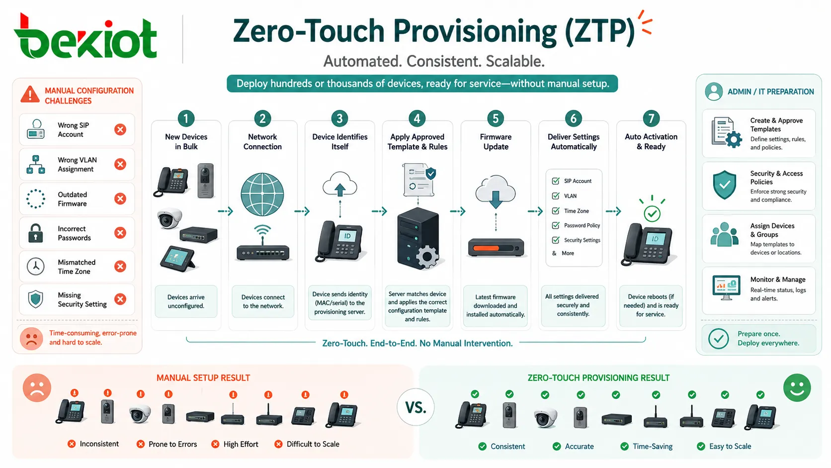 What is Zero Touch Deployment (ZTP)? Which scenarios is it typically deployed in?