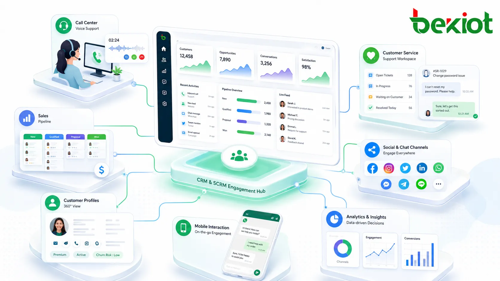 What are CRM and SCRM?