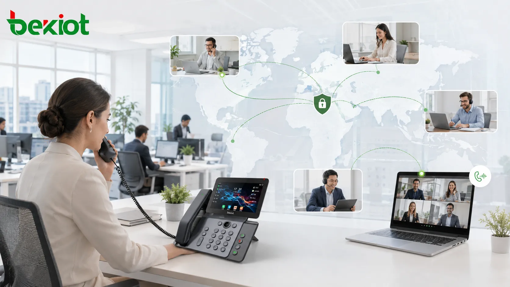 Private audio conferencing solution connecting enterprise offices and remote teams