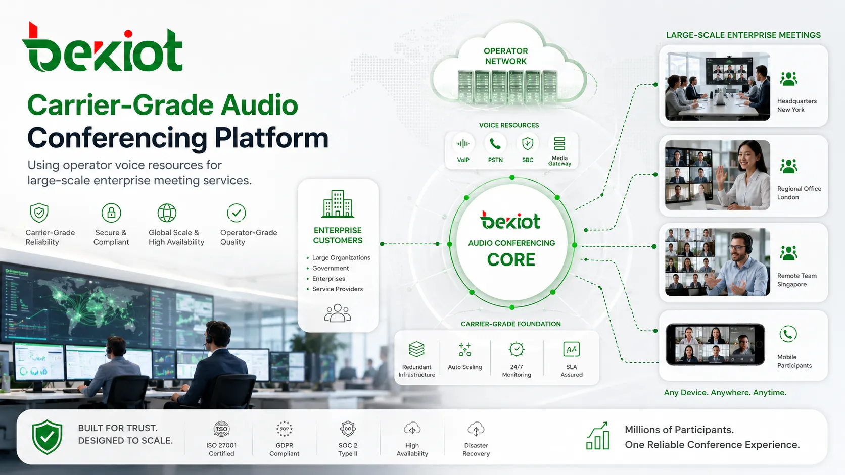 Carrier-Grade Audio Conferencing Platform for Large-Scale Service Deployment