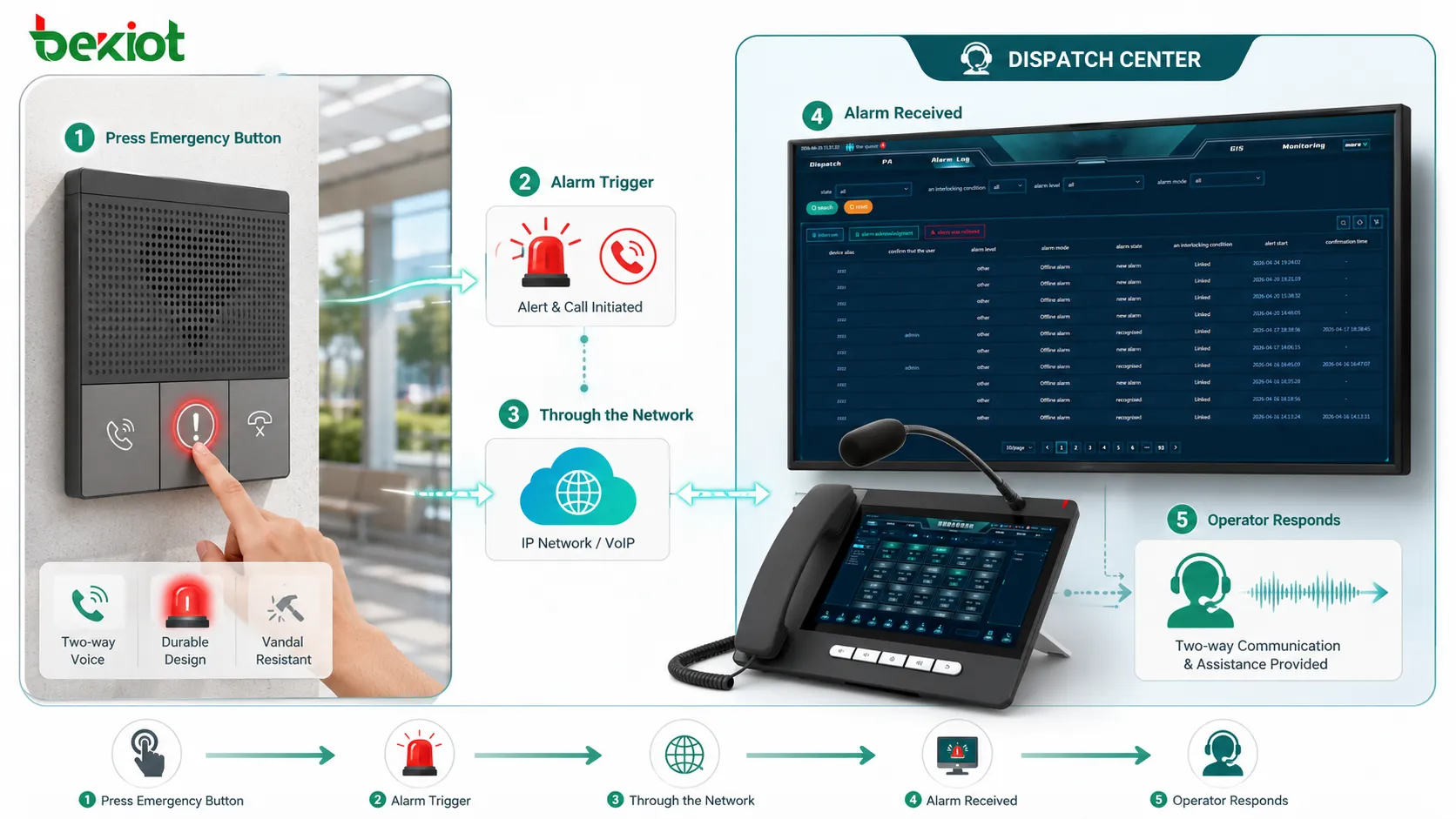 What unique features does Emergency Telephone?