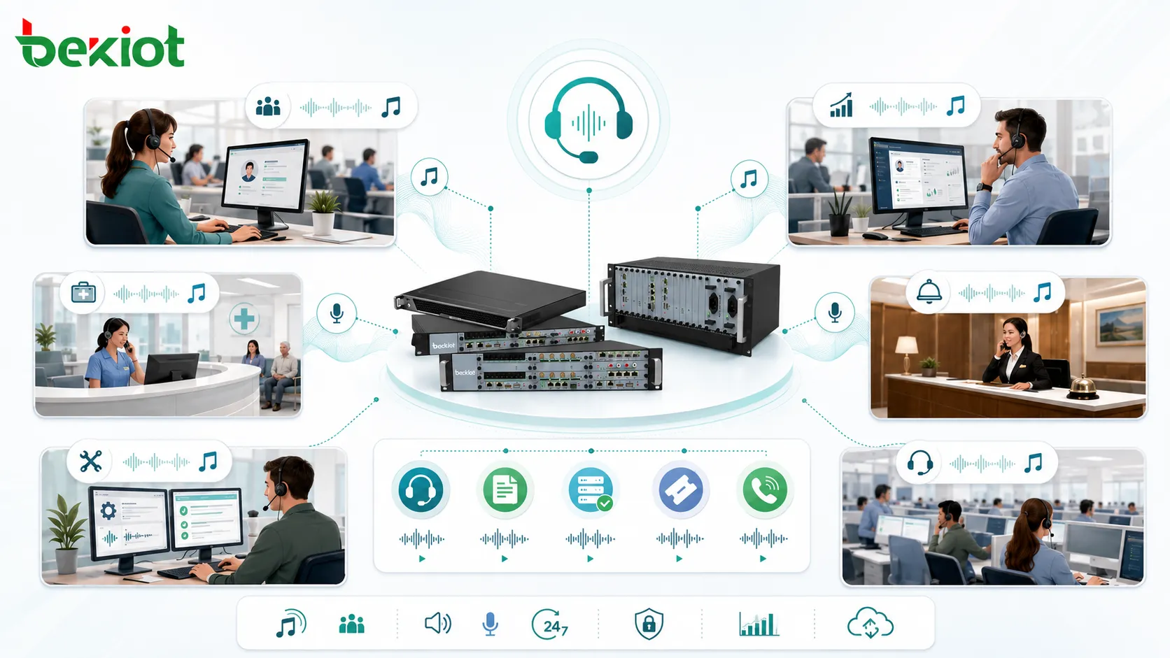 Music on Hold applications in customer service sales healthcare hospitality and technical support queues