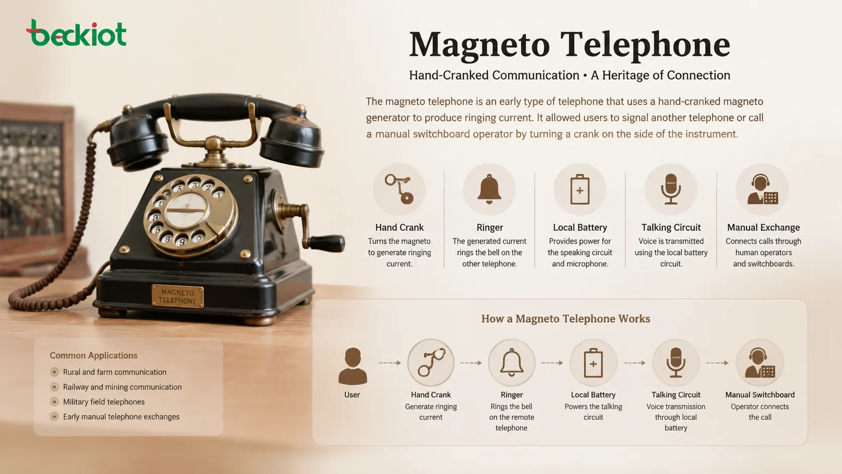 Analysis of the Working Principle, History and Background of Magneto Telephone