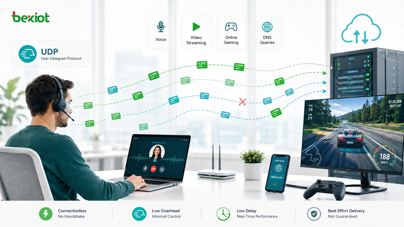 What are the working principles of the User Datagram Protocol (UDP) technology?