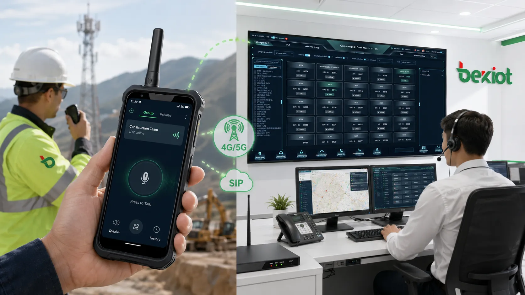 Private digital trunked radio system for public safety chemical park port railway transit and airport communication
