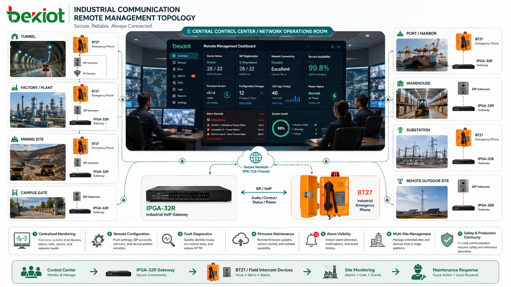 The Method for Remote Management of Industrial Communication Equipment