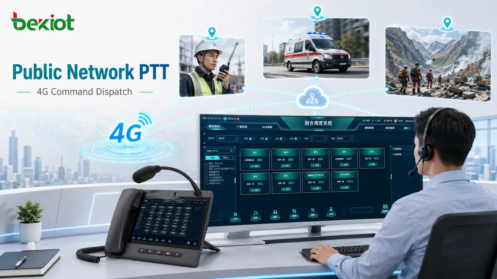 Public Network PTT for Command Dispatch: A Scalable Solution for Mobile Emergency Coordination