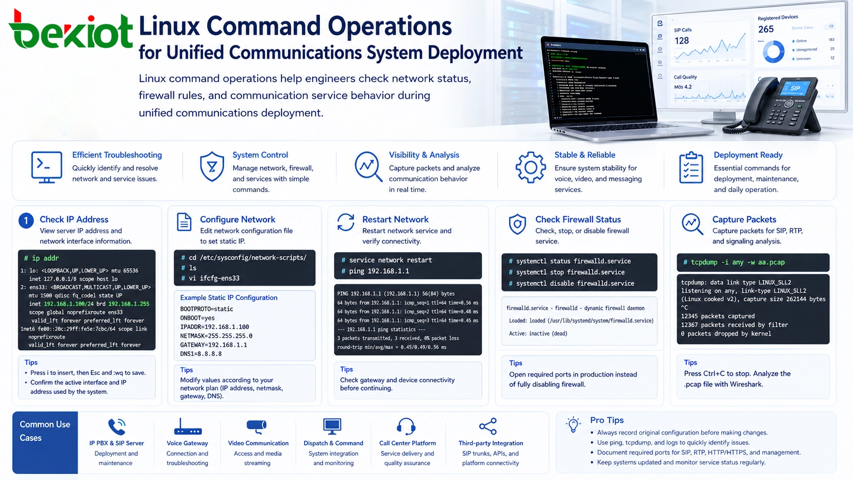Linux Command Guide for Unified Communications System Deployment