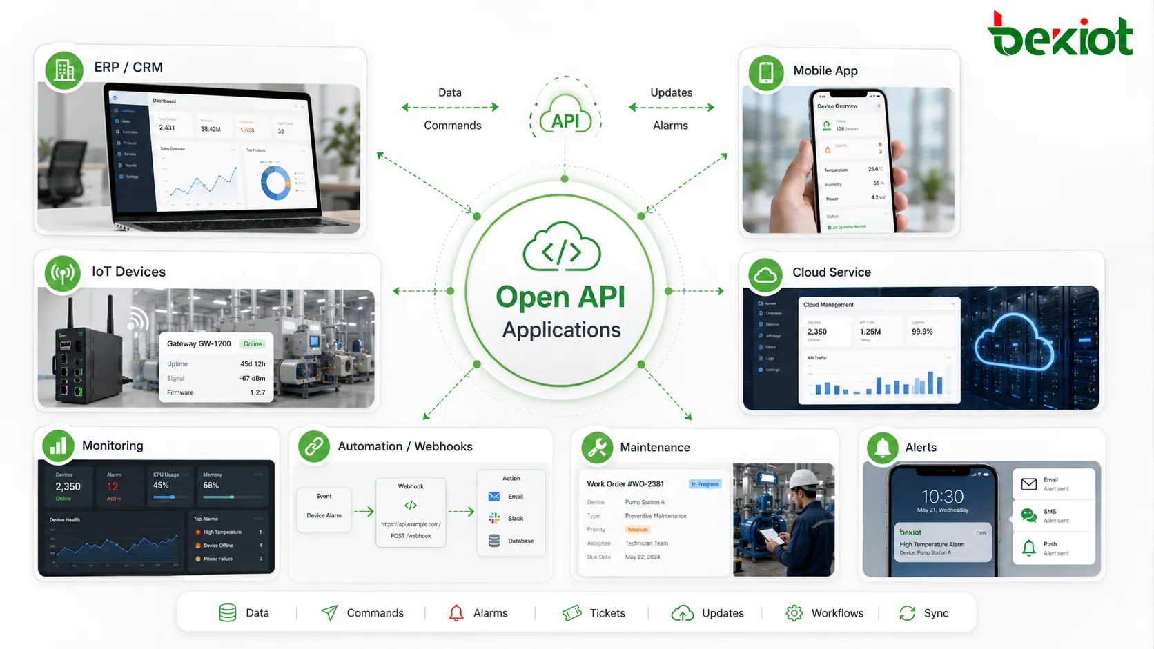 Open API data mapping workflow showing external system fields transformation rules validation normalized data business database and synchronized status update