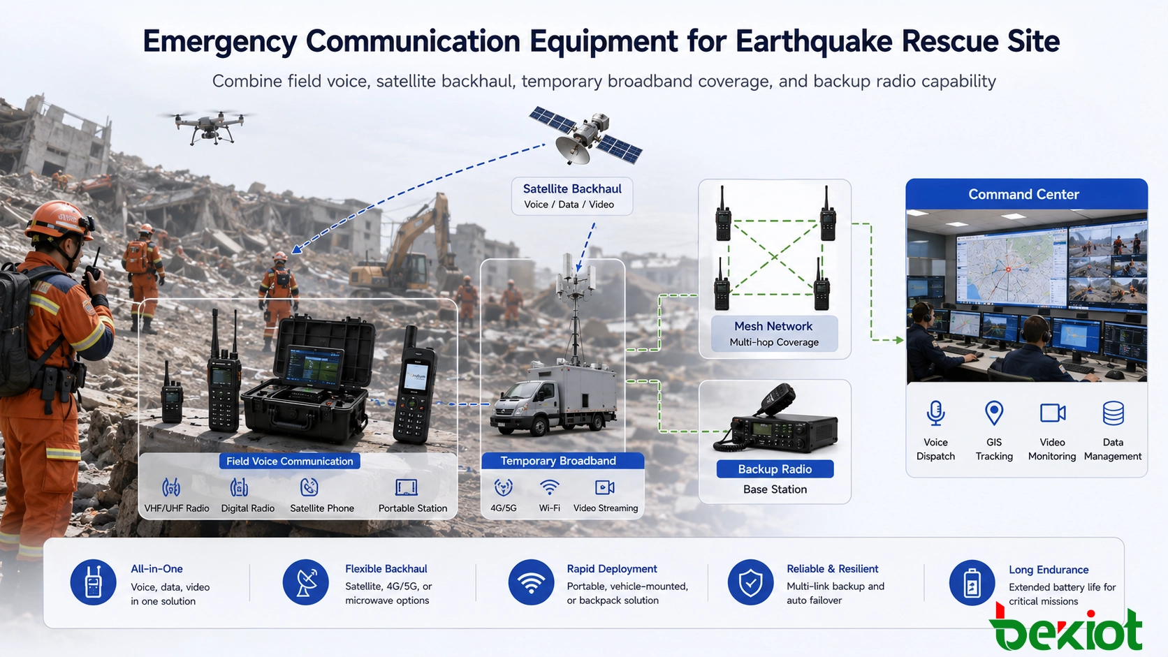 Essential Emergency Communication Equipment for Earthquake Rescue Sites