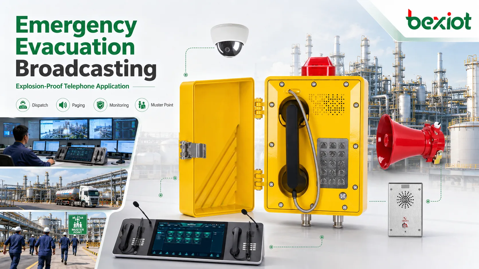 The Emergency Evacuation Broadcasting Function and Application of Explosion-Proof Telephones