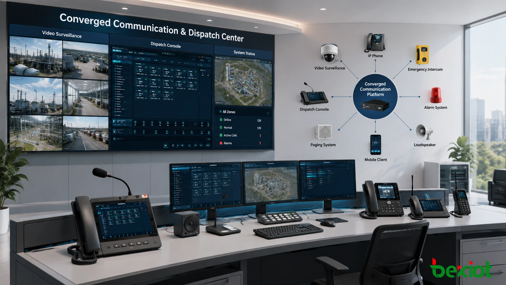 Video Surveillance Integration for Converged Communication Systems
