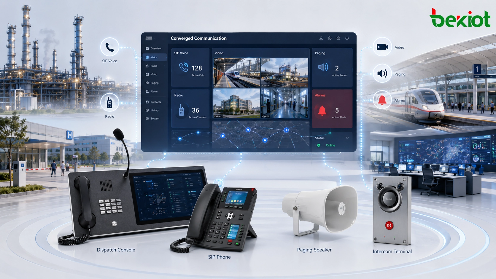 Converged Communication Solution for Unified Voice, Radio, Video and Paging