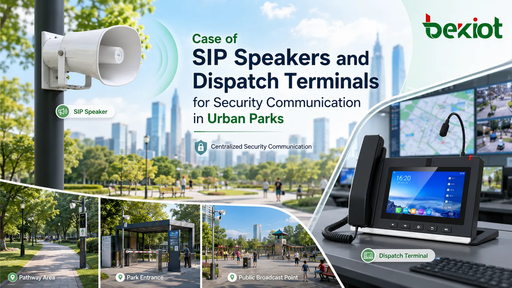 Case of SIP Speakers and Dispatch Terminals for Security Communication in Urban Parks