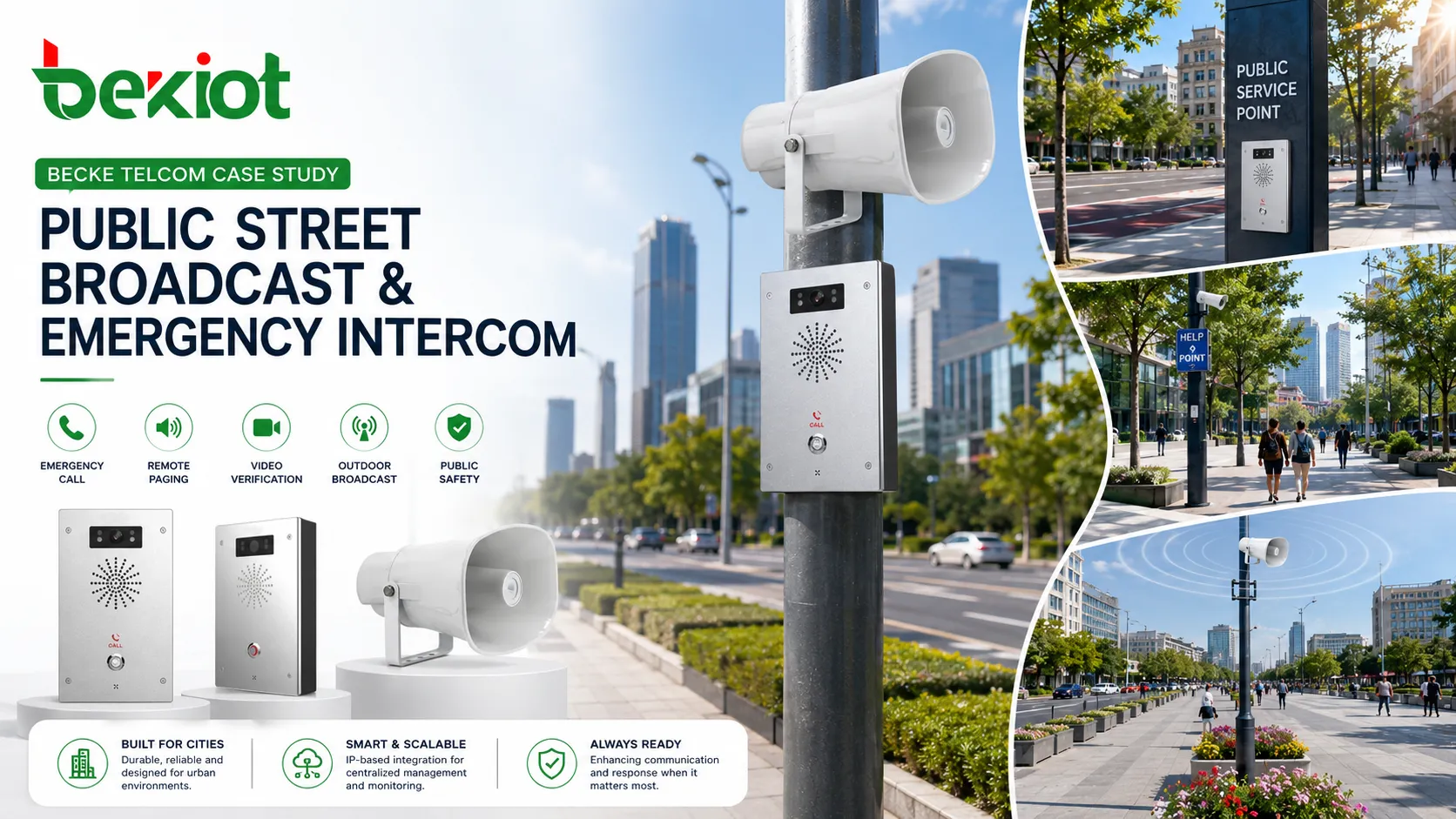 Becke Telcom Case for Public Street Broadcast and Emergency Intercom