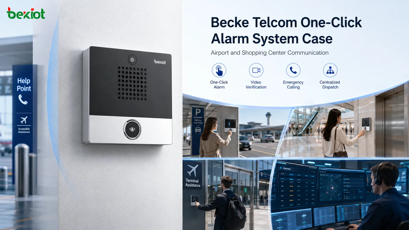 Becke Telcom One-Click Alarm System Case for Airport and Shopping Center Communication