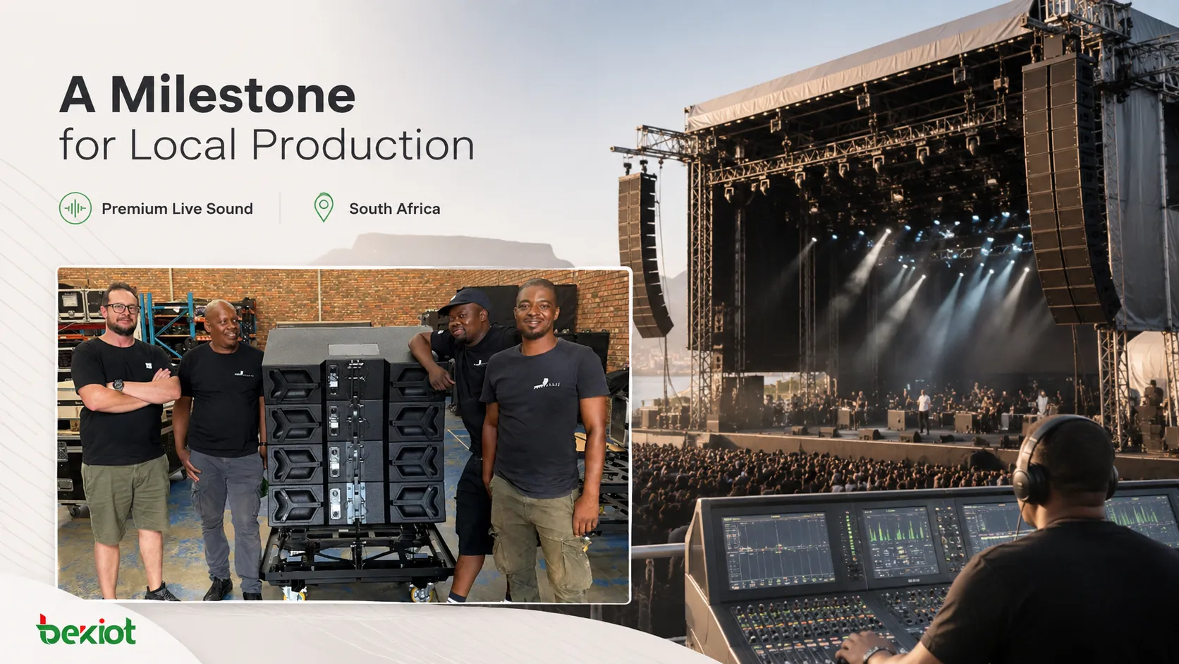 South African live sound production company deploying a d&b KSL line array system for a large concert stage