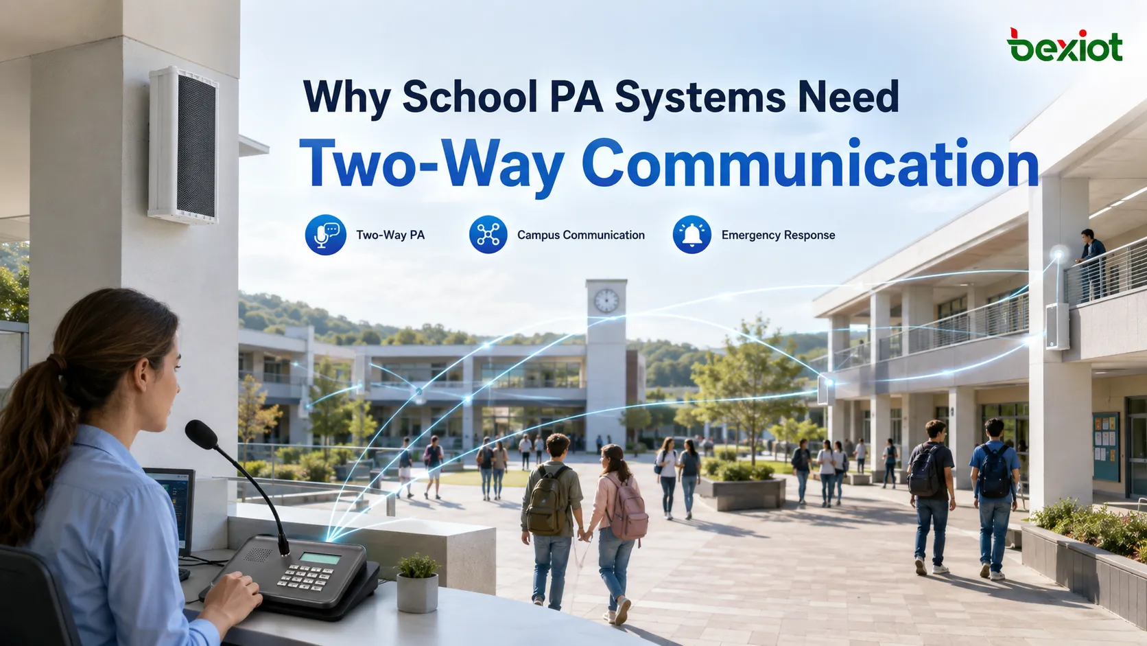 Why can't the campus system (PA system) be used only for "one-way announcements"?