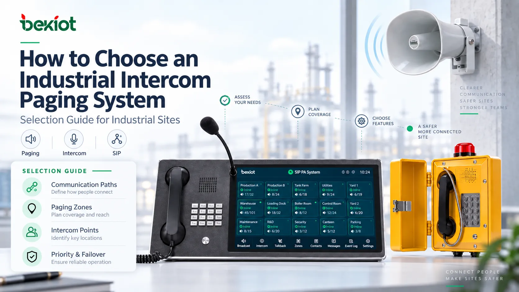 How to Choose an Industrial Intercom Paging System: Key Factors for Industrial Sites