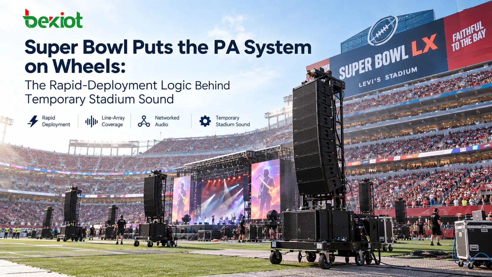 Super Bowl Puts the PA System on Wheels: The Rapid-Deployment Logic Behind Temporary Stadium Sound