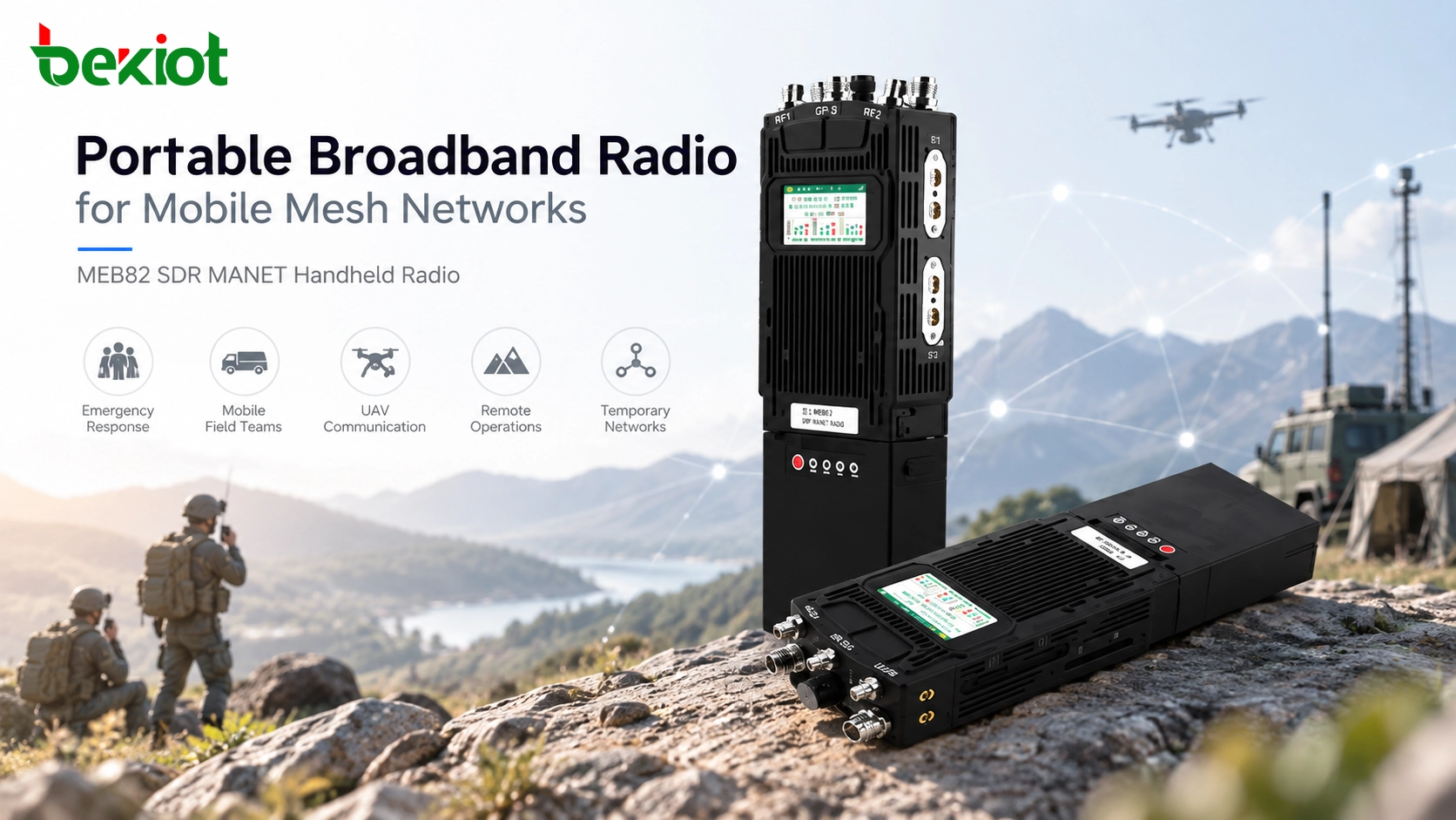 MEB82 SDR MANET handheld radio product view